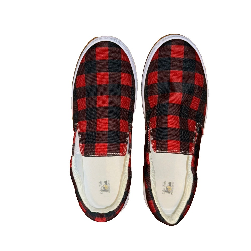 Farmhouse is my style women size 8.5 Red Buffalo Check Cabin Kicks slip on Shoes